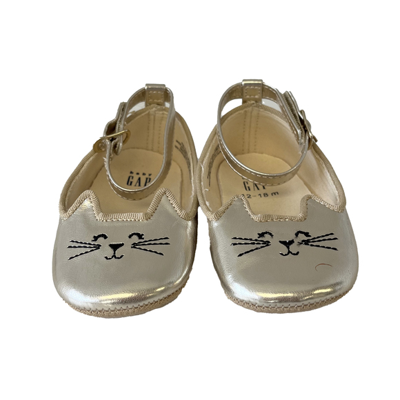Gap Girls Gold Cat Shoes size: 12-18 Months - Picture 1 of 3